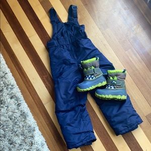 Snow pants snow boots 3t